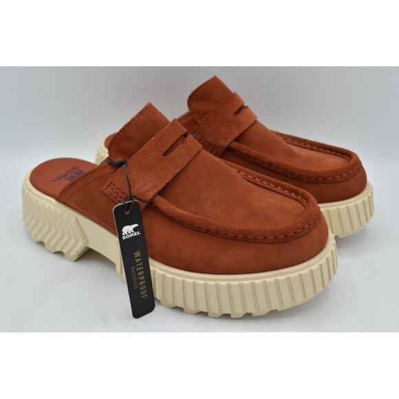 Sorel Womens Size 8.5 ONA AVE Sanguine Red Waterproof Slip On Clogs Mules Shoes - Picture 2 of 11